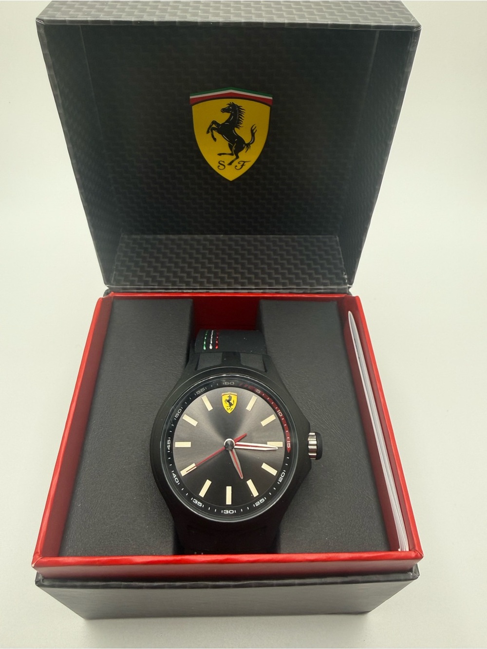 Ferrari Scuderia F1 Pit Crew Sport Yellow Shield W/red Accents Black Dial 083218